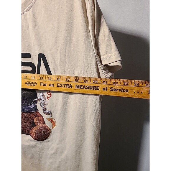 Romwe Graphic Tshirt-NASA Teddy Bear Space Astronaut-khaki Lrg Streetwear - Picture 5 of 6